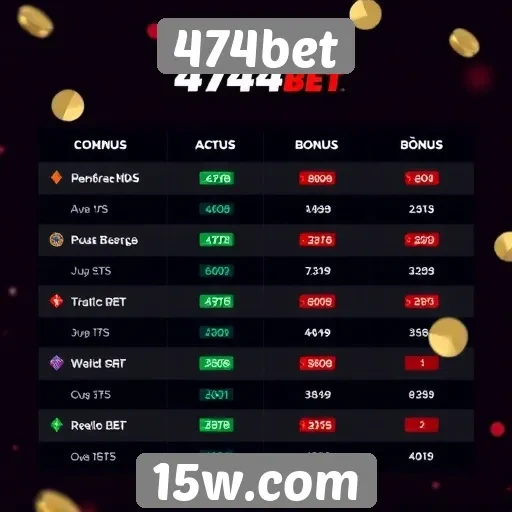 Comparativo de bônus e promoções oferecidos por 474bet